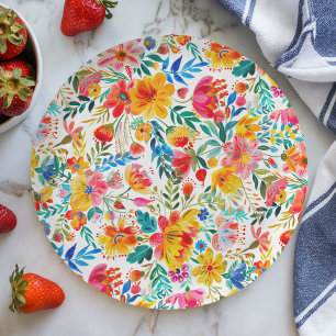 Floral Fiesta Baby Dusche Pappteller