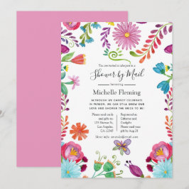 Floral Fiesta Bridal oder Babydusche per Mail Einladung