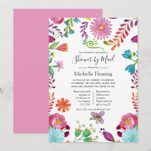 Floral Fiesta Bridal oder Babydusche per Mail Einladung