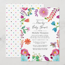 Floral Fiesta Drive by Bridal oder Babydusche Einladung