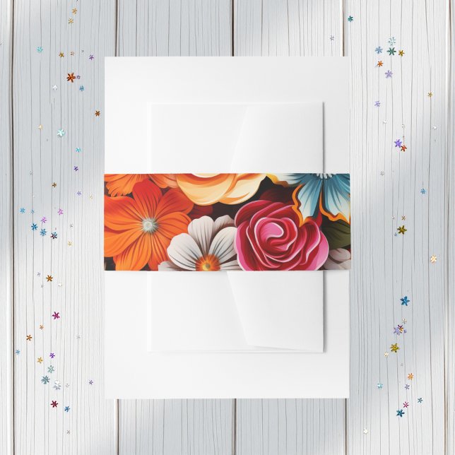Floral Fiesta Einladungsbanderole (Floral Fiesta Invitation Belly Band)