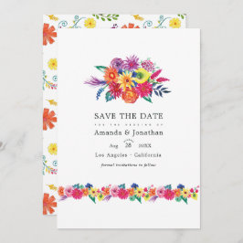 Floral Fiesta Wedding Foto Save The Date