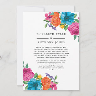 Floral Fiesta Wedding Reduced Guest List Ankündigung