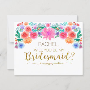 Floral Fiesta wird meine Bridesmaid-Karte sein Einladung