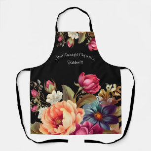 Floral Fille moderne sur tout l'imprimé tablier