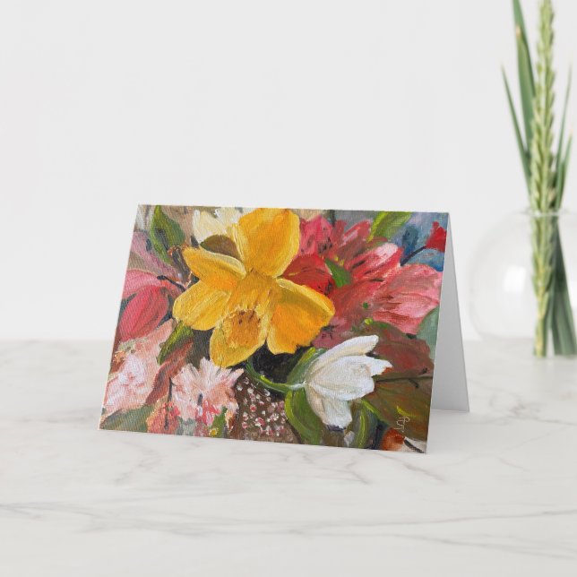 Floral Fine Art Malerei von Phyllis Sharpe Karte (Vorderseite)