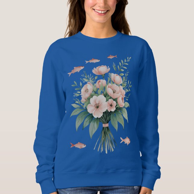 Floral Fish Bouquet – Women’s Sweatshirt (Devant)