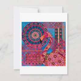 Floral Flamingo Mitteilungskarte