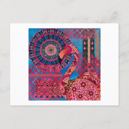 Floral Flamingo Postkarte