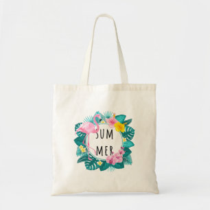 Floral Flamingo Summer Bliss Tragetasche