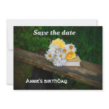 Floral Flat Enregistrer La Carte Date