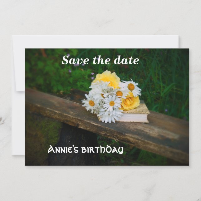 Floral-Flat-Save the Date-Karte Save The Date (Vorderseite)