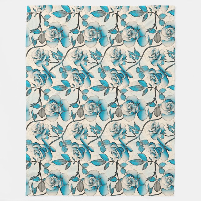 floral fleecedecke (Vorderseite)