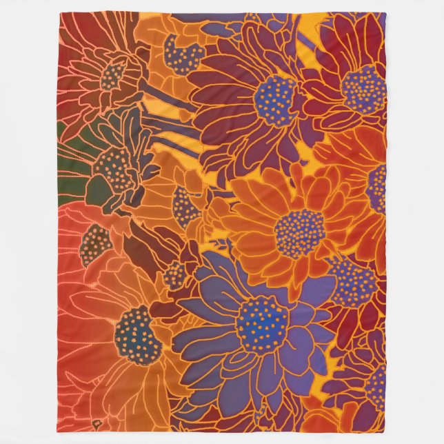 floral fleecedecke (Vorderseite)