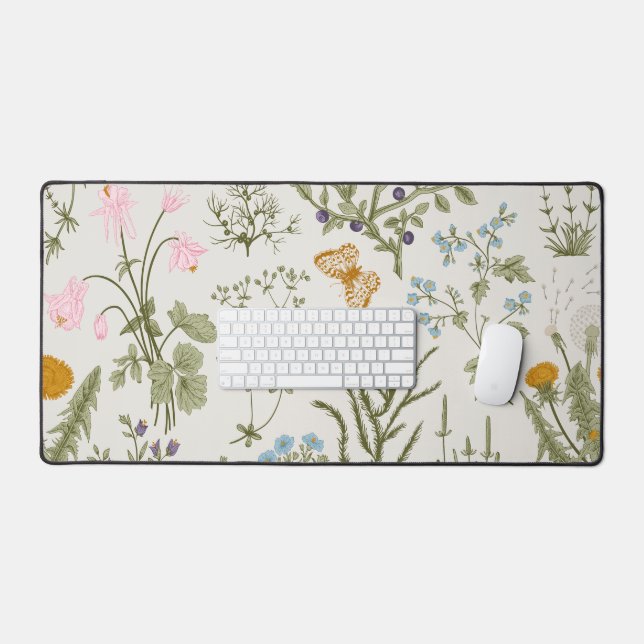 Floral fleur sauvage et herbes (Clavier et souris)