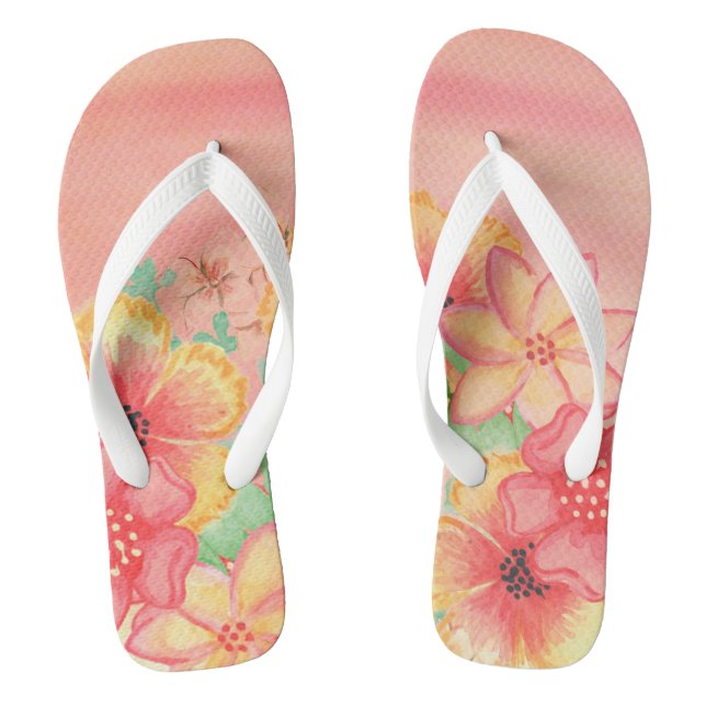 floral flip flops (Fußbett)