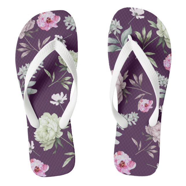 floral flip flops (Fußbett)