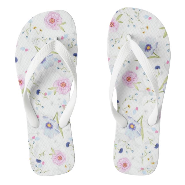 floral flip flops (Fußbett)