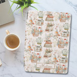 Floral florales Muster der buchstäblichen Kernstru iPad Mini Hülle<br><div class="desc">Mit diesem iPad Air Cover können Sie sich mit den kuscheligen Cottage-Vibes verzaubern! Mit einem niedlichen Aquarellmuster aus Büchern,  Pilzen und Blume ist es ideal für Naturliebhaber und Buchliebhaber.</div>