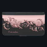 Floral Florid Rosa Rose Metallic auf Schwarz Samsung Galaxy S5 Geldbeutel Hülle<br><div class="desc">Fälle von Geldbörsen. In einer hübschen Rose florid florale Imitat metallische Design auf schwarzen Hintergrund mit DIY Text. ⭐ Dieses Produkt ist 100% anpassbar. Grafiken und / oder Text können hinzugefügt, gelöscht, verschoben, verändert, verändert, gedreht, etc.. 99% meiner Designs in meinem Geschäft sind in Schichten gemacht. Dadurch können Sie die...</div>