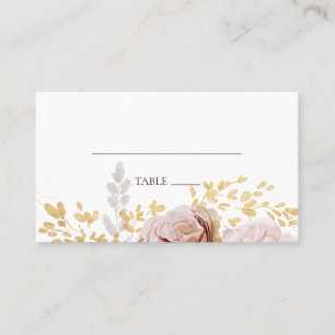 Floral flush moderne   Carte Mariage plat