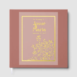 Floral Foil Wedding Gästebuch