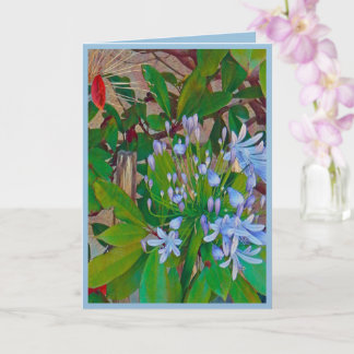 Floral Folded Greeting Card Karte