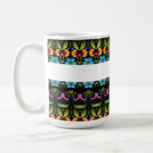 Floral Folk Art Modern Kaffeetasse