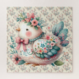 Floral Folk Bird mit Pastel Boho Charm