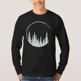 Floral Forest Circle Tree Loving Forest Tree T-Shirt