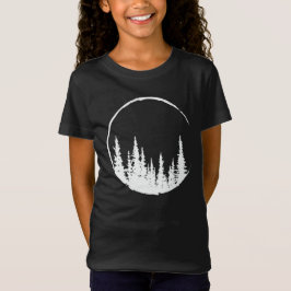 Floral Forest Circle Tree Loving Forest Tree T-Shirt