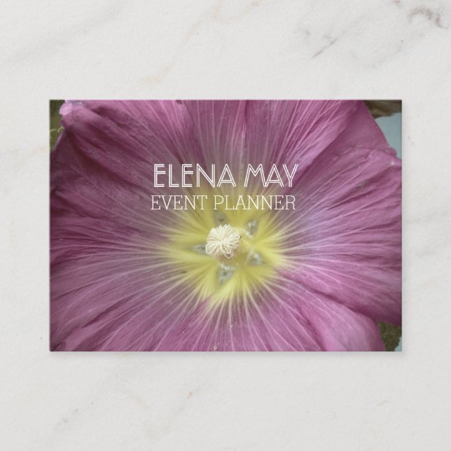 Floral Foto Business Card Visitenkarte (Vorderseite)