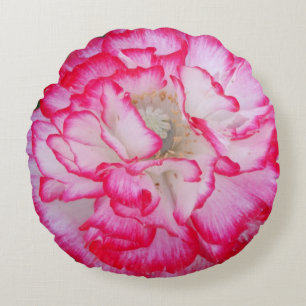Floral Foto Realistisch Pink Poppy Blume Rundes Kissen