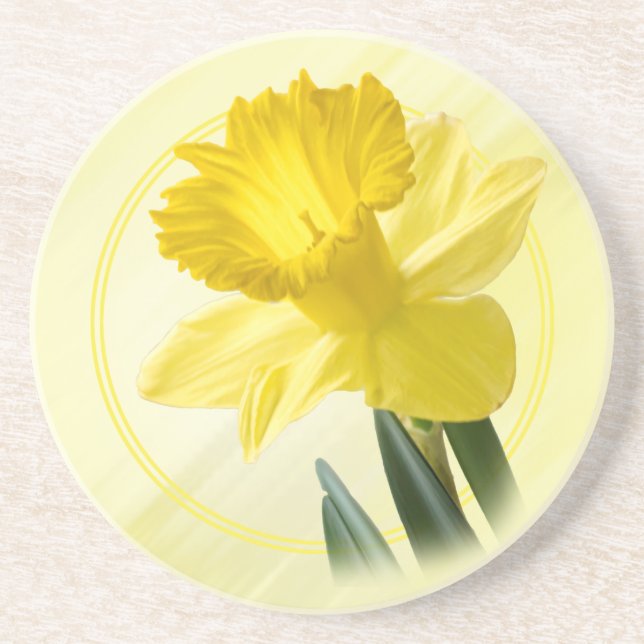 Floral Fotografie Gelbes Nadelöhr Getränkeuntersetzer (Vorne)