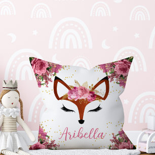 Floral Fox Drucke Gesichtshaut Reversible Kissen
