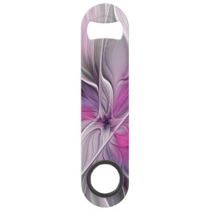 Floral Fractal moderne Fleur Abstraite rose gris