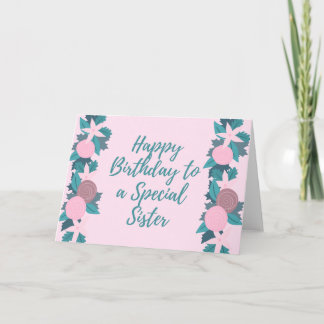 Floral Frame Special Sster Karte