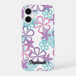 Floral Freestyle - HandGezeichnet Retro-Blume iPhone 16 Hülle