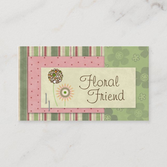 Floral Friend Carte de visite (Devant)
