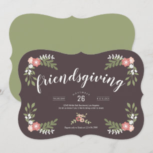Floral Friendsgiving Holiday Einladung
