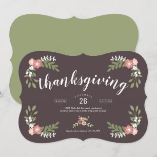 Floral Friendsgiving Holiday Einladung