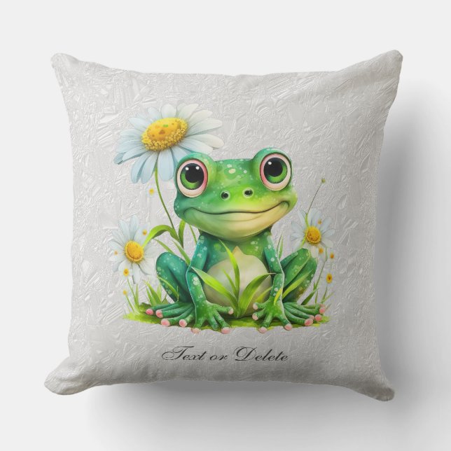 Floral Froschwirbel Kissen (Vorderseite)