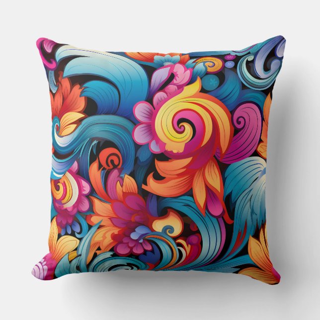 Floral Funkadelic Botanical Kissen (Vorderseite)