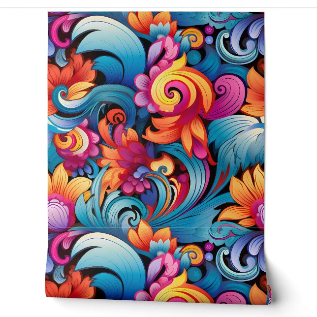 Floral Funkadelic Botanical Tapete (Abrollen)