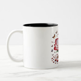 "Floral Fusion Tasse: Sip in Style" Zweifarbige Tasse