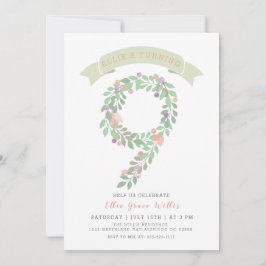 Floral Garden 9e anniversaire Invitation de fête
