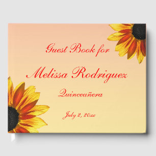 Floral Garden Blume Quinceanera Gästebuch