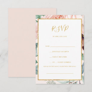 Floral Garden Pastel Chanson Demande RSVP Card
