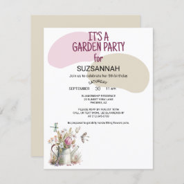 Floral Garden Schmetterlinge Libellen Libellen Was Einladung