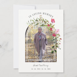 Floral Garland Butterflies Memorial Dear Ones Einladung